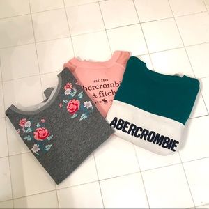 Abercrombie kids 3 in a bundle girls sweatshirts